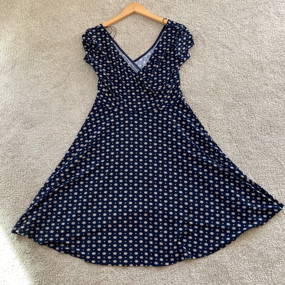 Kaleigh, Azaria Knit Dress, Navy Blue (M)